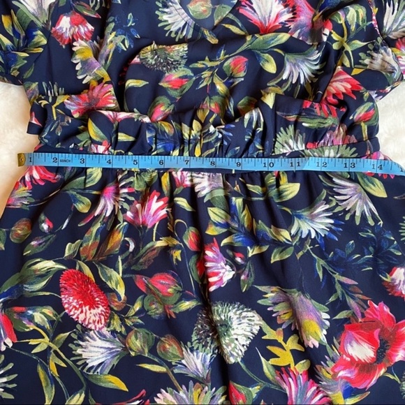 SOLD - J. Crew Navy Floral Neck Tie Dress - Picture 13 of 16